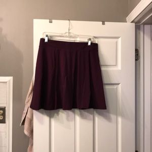 Maroon skater skirt